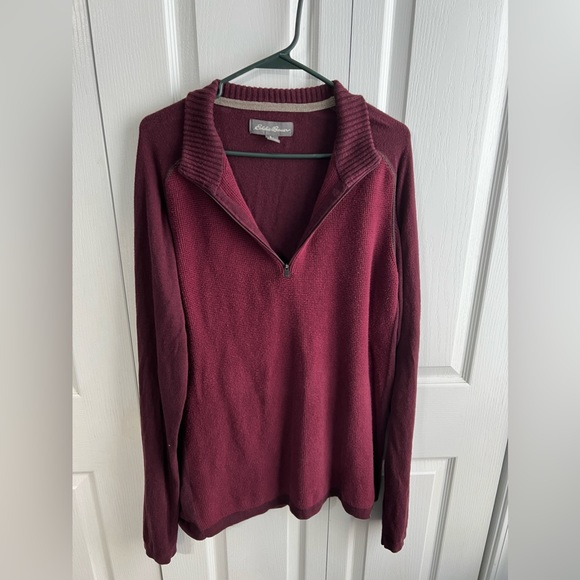 Eddie Bauer red wool blend pullover men’s size TXL - Picture 1 of 6